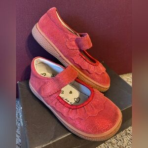 Livie & Luca Sparkly Red Mary Jane Shoes